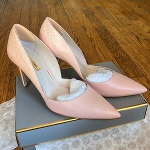 Pink Snake Print Louise et Cie Heels
